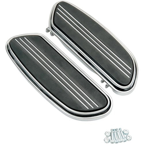 Drag Specialties Footboard Sweeper - Chrome | P17-0431
