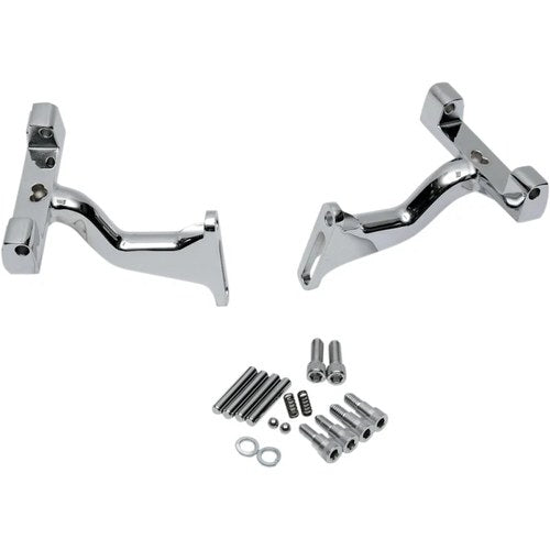 Drag Specialties Passenger Footboard Raised Mount - Chrome | P17-0407C