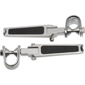 Drag Specialties U-Clamp Footpegs - Rubber Inlay | 17-6452BXLB1