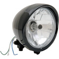 Drag Specialties 5-3/4" Head Light with Visor - Clear Lens - Black | 20-0444B
