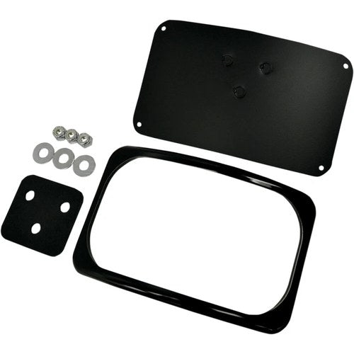 Drag Specialties License Plate Mount - 3 Hole - Gloss Black | 2030-0628