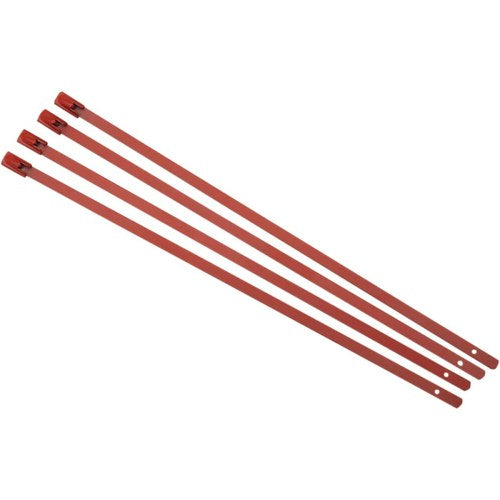 Cycle Performance Exhaust Wrap Clamps - Red - 4 Pack | CPP/9074