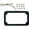 Cycle Visions Beveled License Plate Frame - Black - with Plate Light | CV-4616B