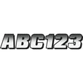 Hardline I.D. Sticker Kit - 300 Series - White/Black Gradation | WHBKG300