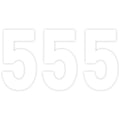 Factory Effex Pro Number 5 - White - 8" | 02-4375