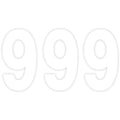 Factory Effex Pro Number 9 - White - 8" | 02-4379