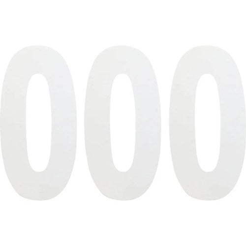 Factory Effex FX Number 0 - White - 6" | 02-4460