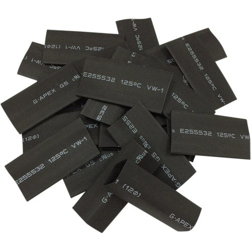 Drag Specialties Heat Shrink tube - 25PK - Black | E25-0092K4