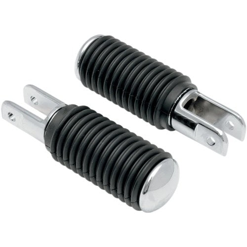 Drag Specialties 5/8 Mount Pegs - Rubber - Chrome End | 17-0445-BX-LB2