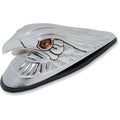 Drag Specialties Eagle Head w/Lights - Amber Eyes - Large - Chrome | 72924-SC3