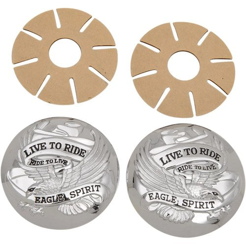 Drag Specialties Live to Ride Gas Cap Cover - Chrome | 03-0025A-BC230