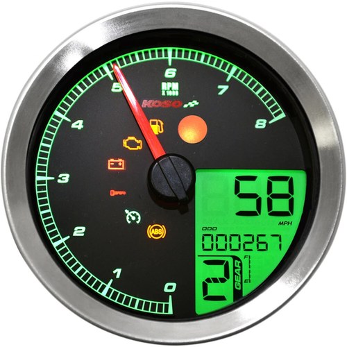 Koso North America Tsch Multi Metr HD-04 Sil | BA051221