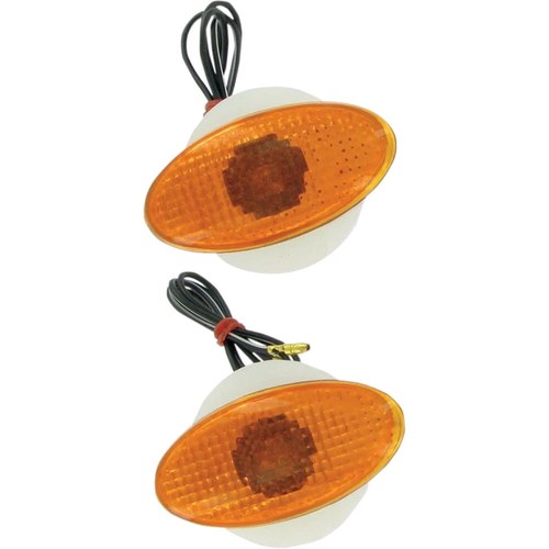 K&S Technologies Flat Oval Marker Light - Medium - Amber | 25-8272