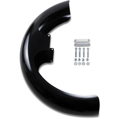 Klock Werks Wrapper Front Fender Kit - Black - Steel - 21" | KW05-01-0518