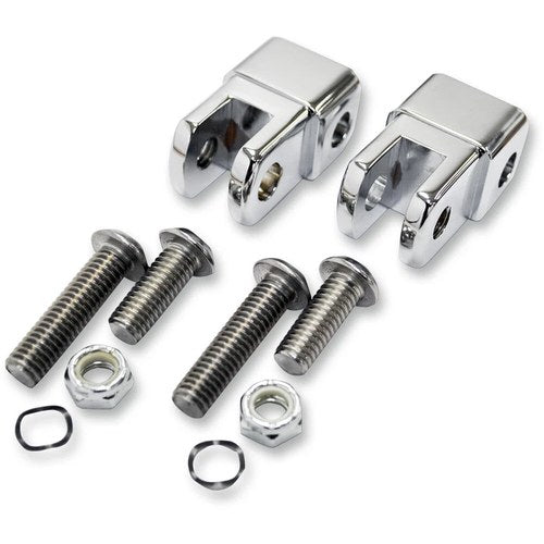 LA Choppers Male Footpeg Adapters - Chrome | LA-7202-01