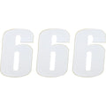 Moose Racing Race Number 6 - White - 4.5" | 80006