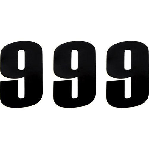 Moose Racing Race Number 9 - Black - 6" | 80119