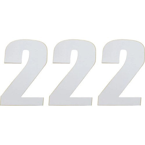 Moose Racing Race Number 2 - White - 6" | 80102