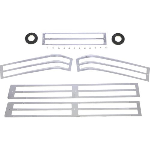 Parts Unlimited Saddlebag Lens Grille Set - Chrome - GL1500 | 45-8918-BC9