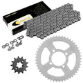 Caltric Drive Chain and Sprockets Kit for Yamaha TT-R125 TTR125E 2002 2003-2010