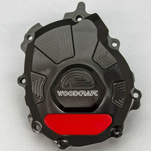Yamaha 2015-25 R1 R1M R1S Woodcraft Left Side Engine Stator Cover - Red Plate