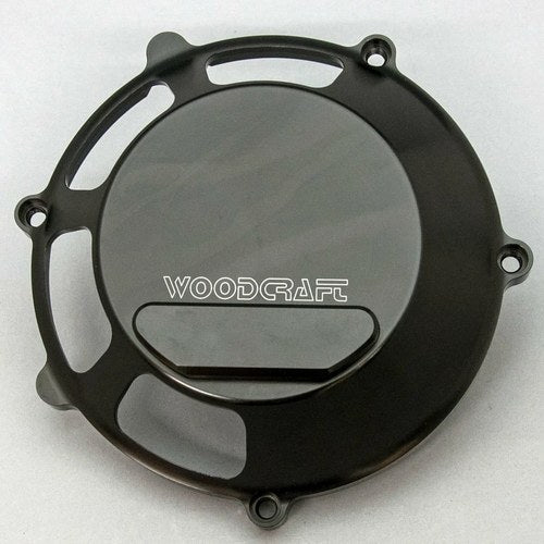 Ducati 2002-2004 998 R S Woodcraft Clutch Cover Engine Protector - Black Plate
