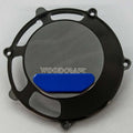 Ducati 2009-2011 1198 Woodcraft Engine Clutch Cover Protector - Blue Plate