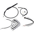 Burly Brand Complete Black Vinyl Handlebar Cable/Brake Line Kit | B30-1256