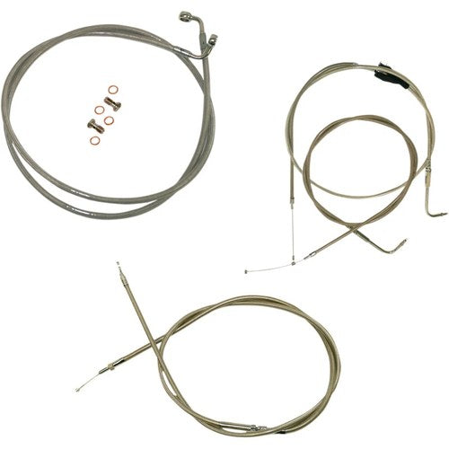 LA Choppers Standard Braided Handlebar Cable/Brake Line Kit | LA-8005KT-16
