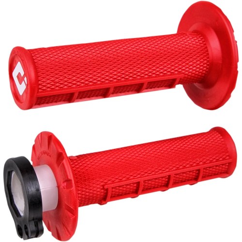 Odi Red Half Waffle MX Grips | H36HWR