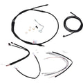 Burly Brand Complete Black Vinyl Handlebar Cable/Brake Line Kit | B30-1178