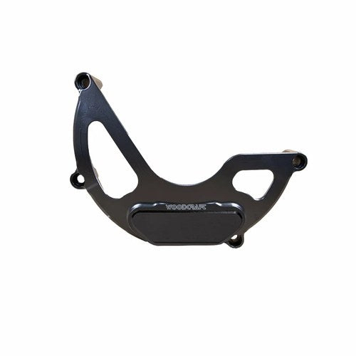 Aprilia 2021-26 RS660 Woodcraft Lhs Stator Cover Engine Protector - Black Plate