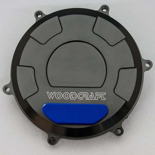Ducati 2016-2019 959 Panigale Woodcraft Right Side Clutch Cover - Blue Plate