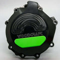 Woodcraft 2006-2010 Kawasaki ZX10R Left Side Engine Stator Cover - Green Plate