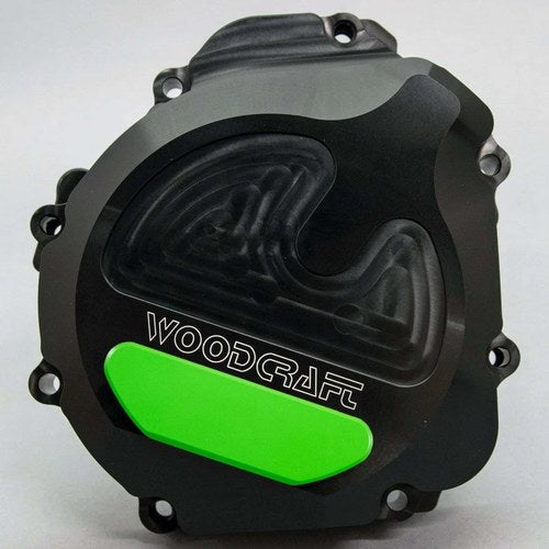 Suzuki 2003-04 Gsxr 1000 Woodcraft Left Side Engine Stator Cover - Green Plate