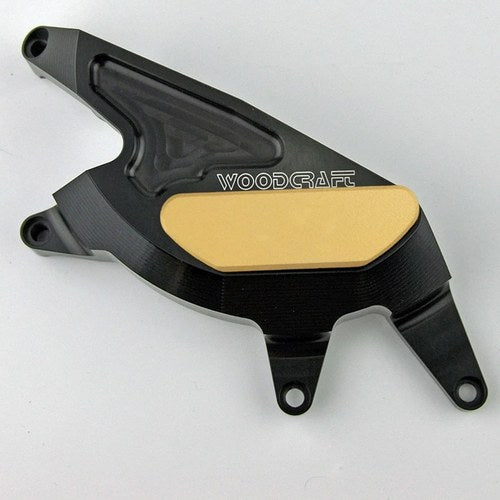 Suzuki 2003-2012 SV650 Woodcraft Rhs Clutch Cover Engine Protector - Gold Plate