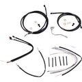 Burly Brand Complete Black Vinyl Handlebar Cable/Brake Line Kit | B30-1181