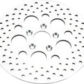 HardDrive Drilled Vented Rear Brake Rotor, Stainless Steel Polished | 144626
