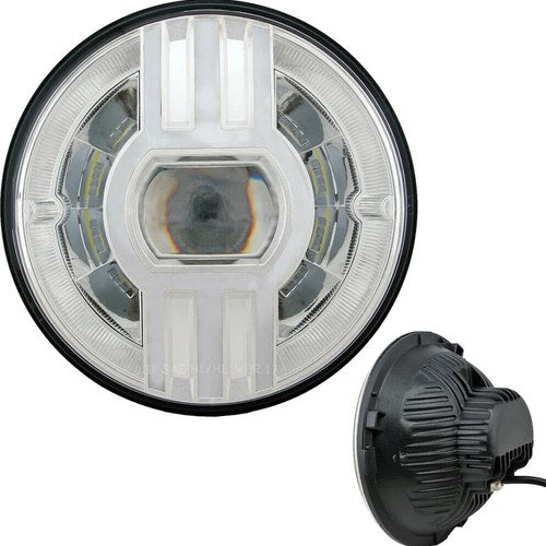 Cyron Headlight 7" Beast 2 Chrome W/Driving Light | ABIG7B2-C