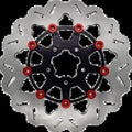 Galfer Rotor 11.8"Floating Wave Fr Black/Red Buttons | DF835CW-B-R