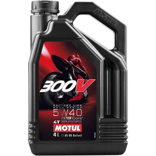 Motul 300V Full-Synthetic 4-Stroke Racing Motor Oil | 5W-40 | 4 Liter | 104115