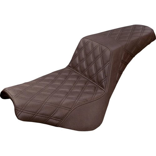 Saddlemen Step Up 2-Up Seat - Lattice Stitched (Brown) 818-30-175BR