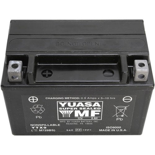 Yuasa Factory-Activated Maintenance-Free Agm Battery (YTX9) YUAM729BS