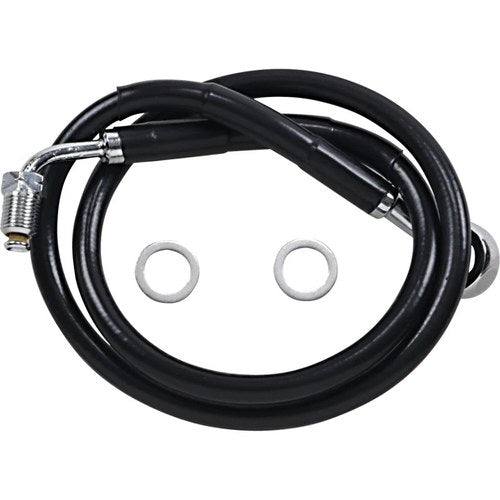 Drag Specialties Brake Line - 18- Softail - Black +6" | 618631-6BLK