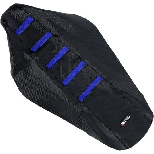 Moose Racing Ribbed Seat Cover - Yamaha (Black / Blue) YZ12502-332RT