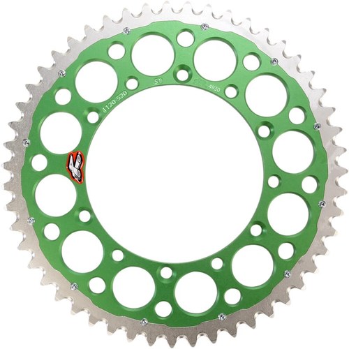Renthal Twinring Rear Sprocket - 51-Tooth - Green | 112052051GPGN