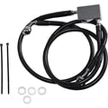 Drag Specialties +3" Brake Line - Rear - Black Vinyl - Sftl 00-3 | 640221-3BLK