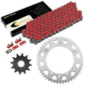 Red Drive Chain And Sprocket Kit for Yamaha YZ100 1982 1983, YZ125 1984 1985