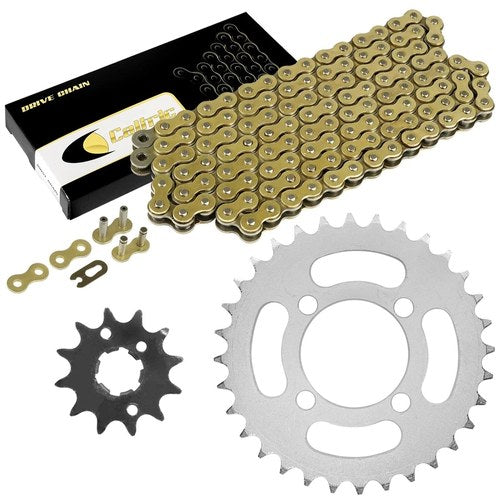 Drive Chain & Sprockets Kit for Yamaha Grizzly 125 YFM125G YFM125 G 2004-2012