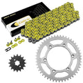 Drive Chain & Sprockets Kit for Yamaha TTR230 TT-R230 2005-2016 Yellow